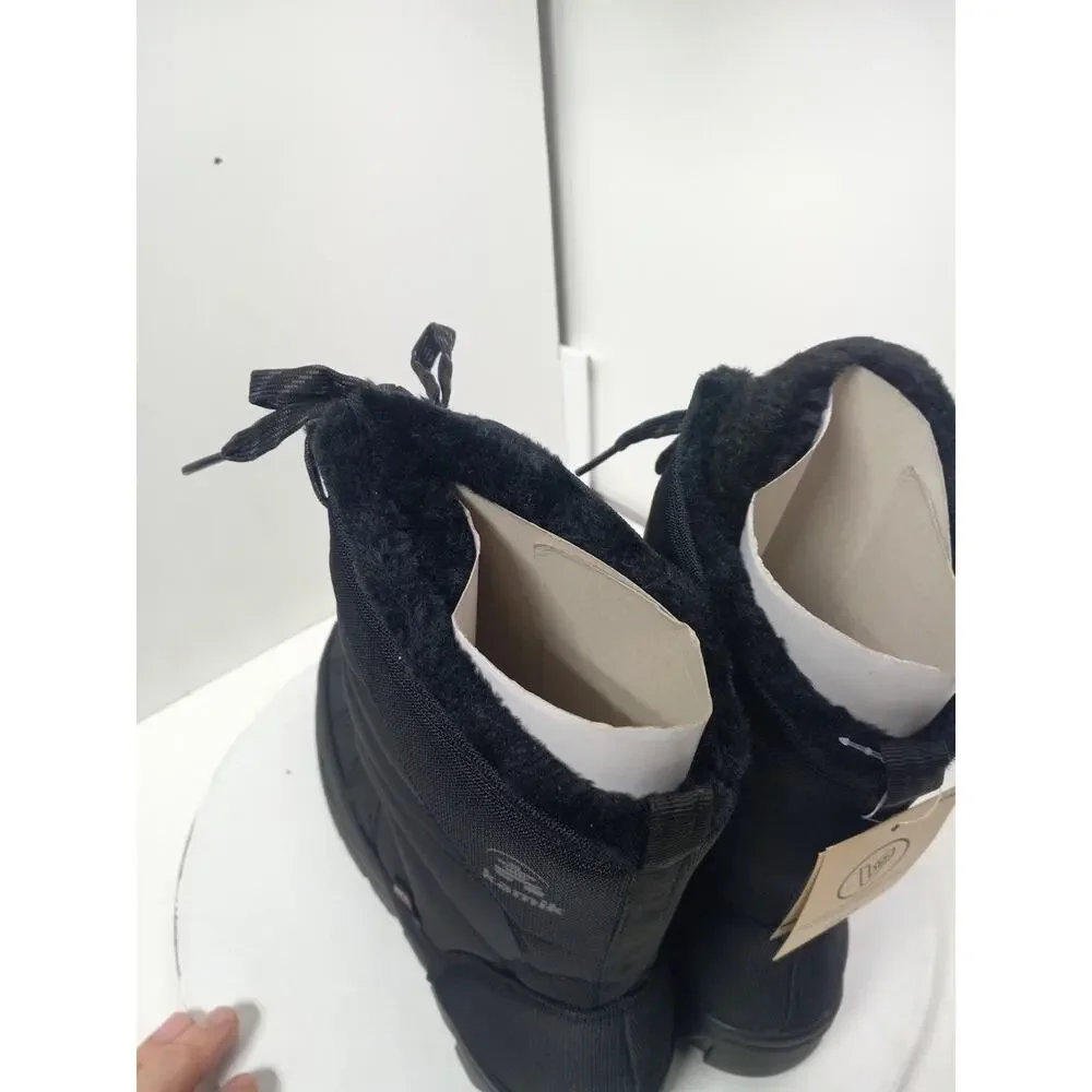 Kamik Hannah BLACK Pull On Waterproof Mid-Calf Snow Boots Womens Sz 10